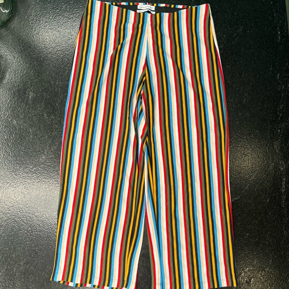 Urban Outfitters Rainbow Striped Knit Pants, Color: Rainbow, Size: Medium